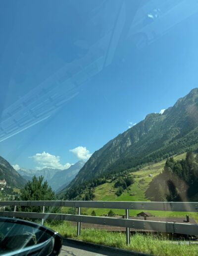 Fahrt durch Schweiz nach Como