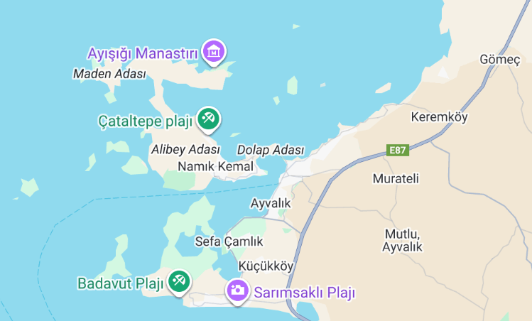Ayvalik Cunda Adasi Maps 